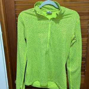 Nike Neon Yellow Polka Dot Top